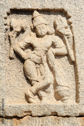 Detail at the ancient ruins of Vijayanagara Empire in Hampi