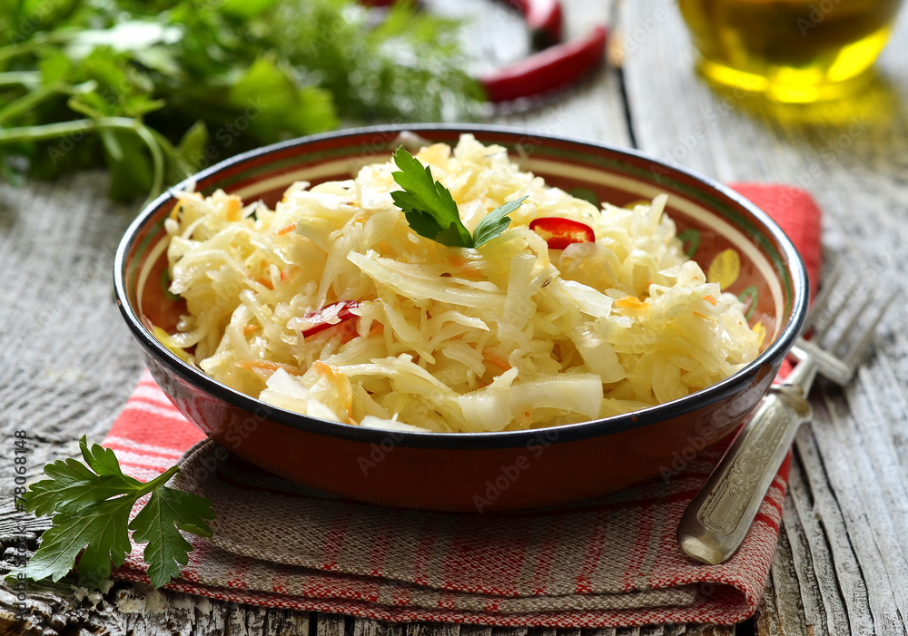 Sour cabbage,traditional dish of russian cuisine. Sour cabbage,traditional dish of russian cuisine.