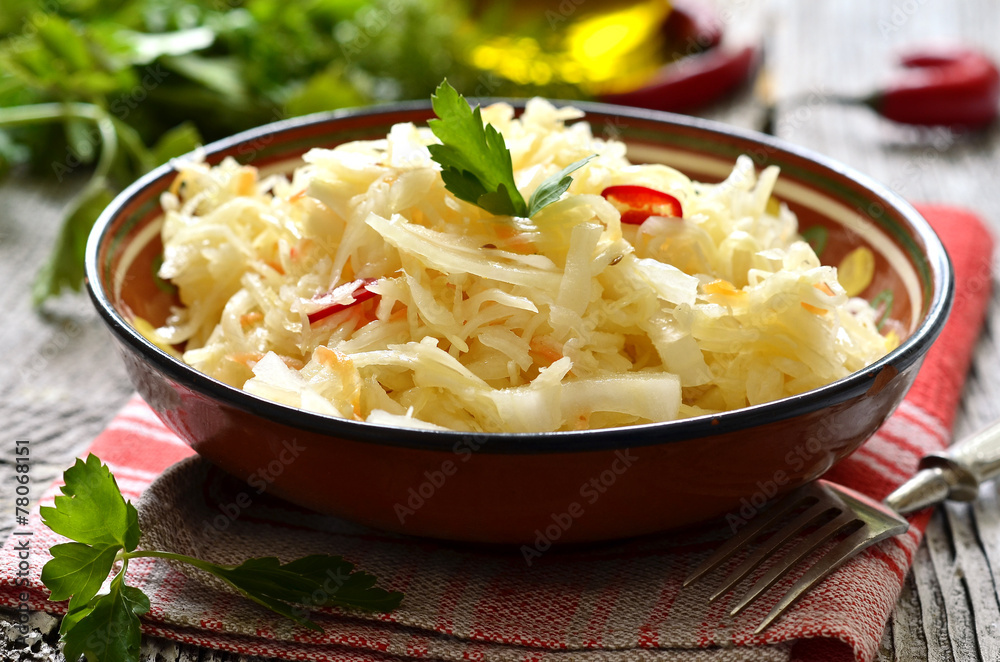 Sour cabbage,traditional dish of russian cuisine. Sour cabbage,traditional dish of russian cuisine.
