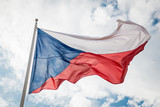 Czech Republic flag against blue sky