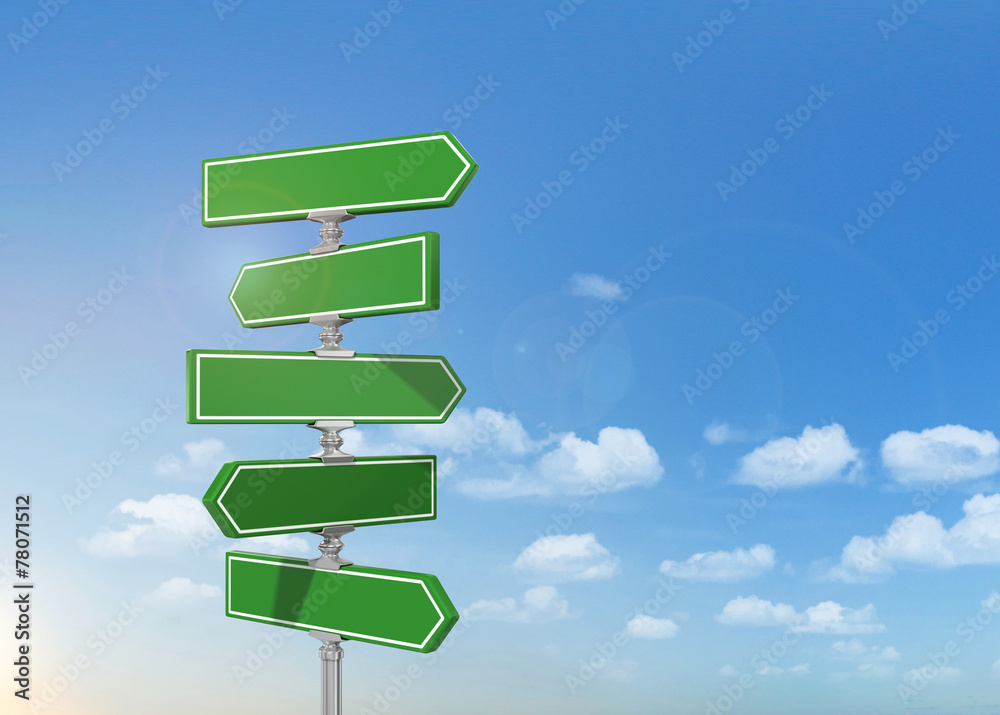 Clean blank of road sign on the sky. Clean blank of road sign on the sky.