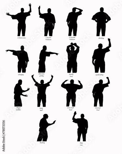 Basketball Call Silhouettes
