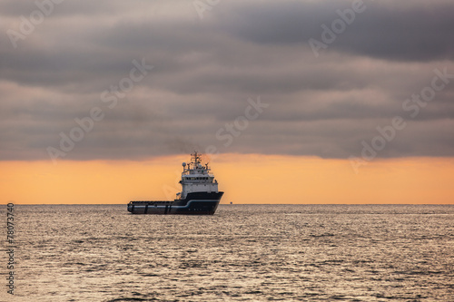 Supply ship on the sea © Lukasz Z