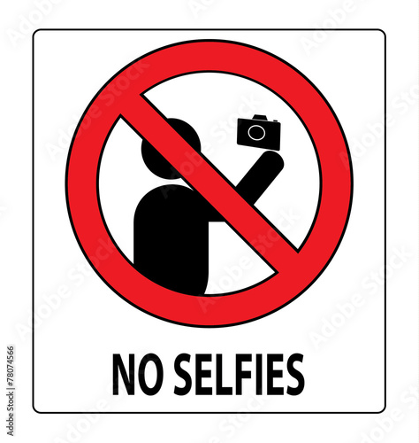 No selfies label