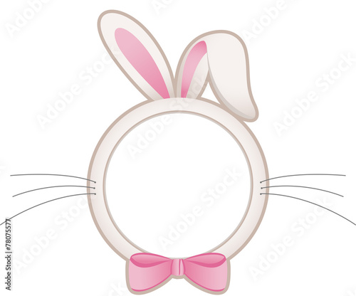 Easter bunny head frame