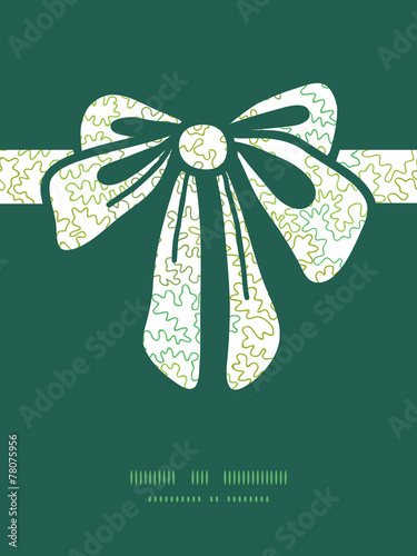 Vector curly doodle shapes gift bow silhouette pattern frame