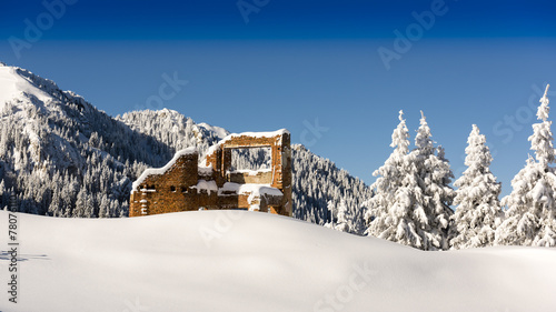 Mountain hut ruins