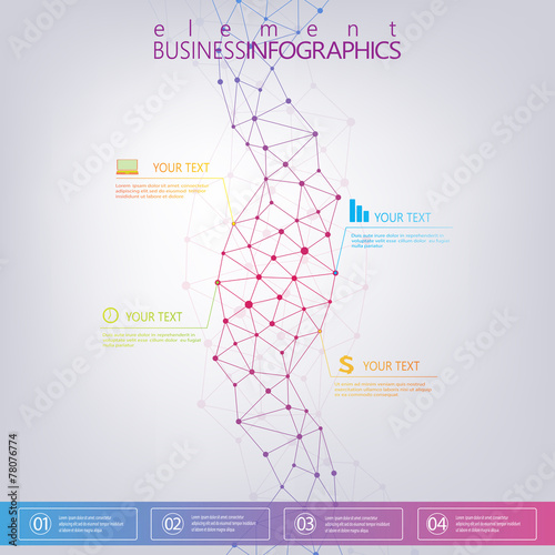 Modern design dna on gray background, concept template for