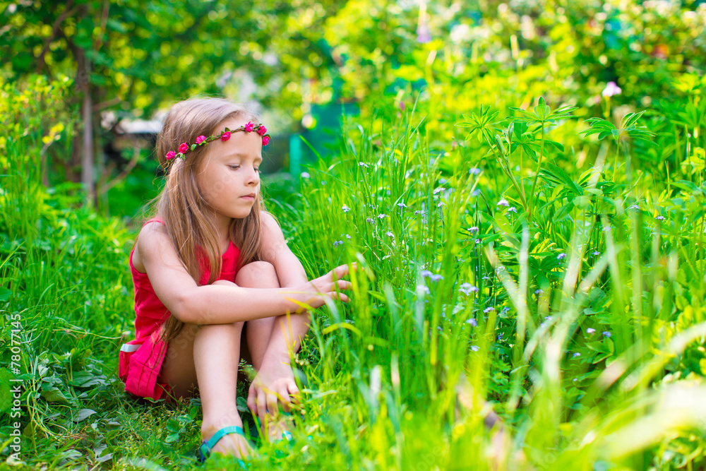 Little adorable girl during summer vacation Little adorable girl during summer vacation