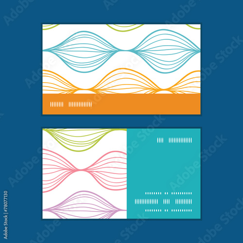 Vector colorful horizontal ogee horizontal stripe frame pattern