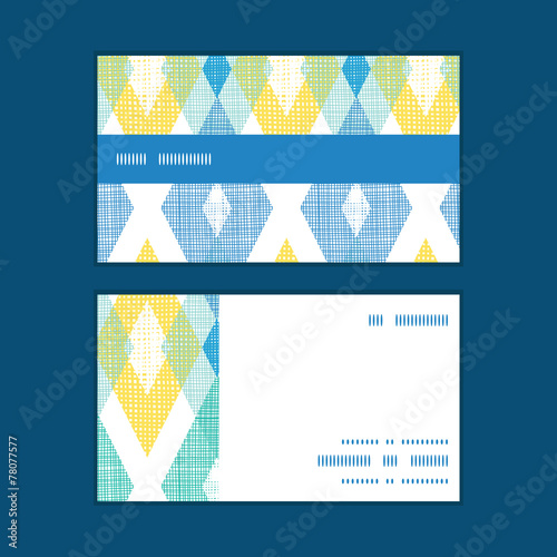 Vector colorful fabric ikat diamond horizontal stripe frame
