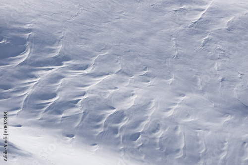 Snow texture, surface created by a wind