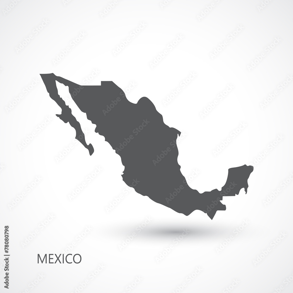 Fototapeta premium Mexico map vector illustration