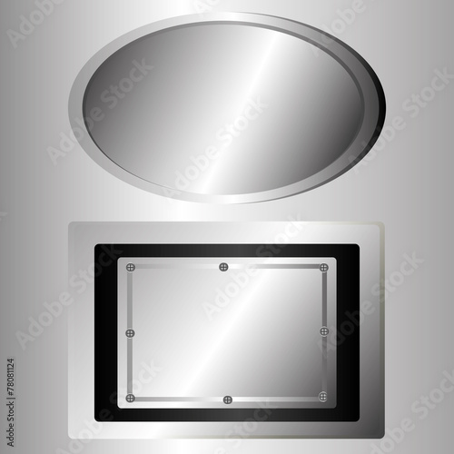 Metal design, vector illustration.