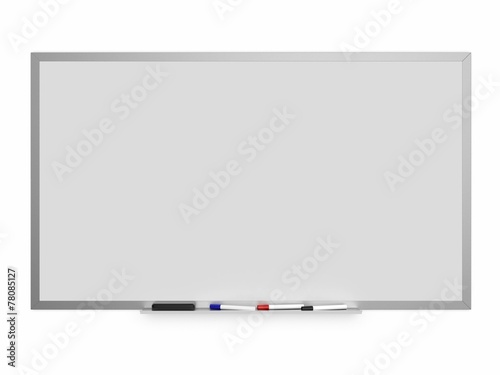 Canvas Print White board isolated on a white background