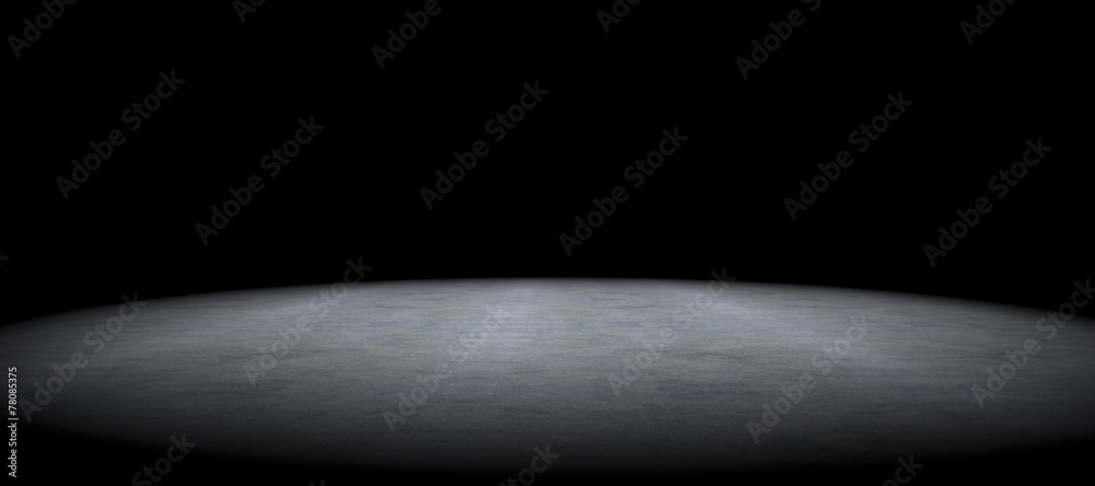 Cement floor background and spot light.Between darkness - obrazy, fototapety, plakaty 