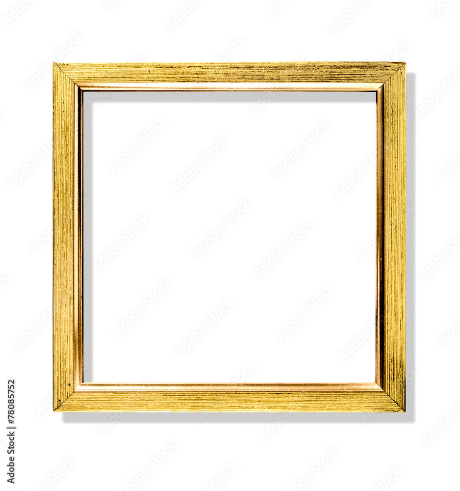 golden color frame close-up isolated on white background golden color frame close-up isolated on white background