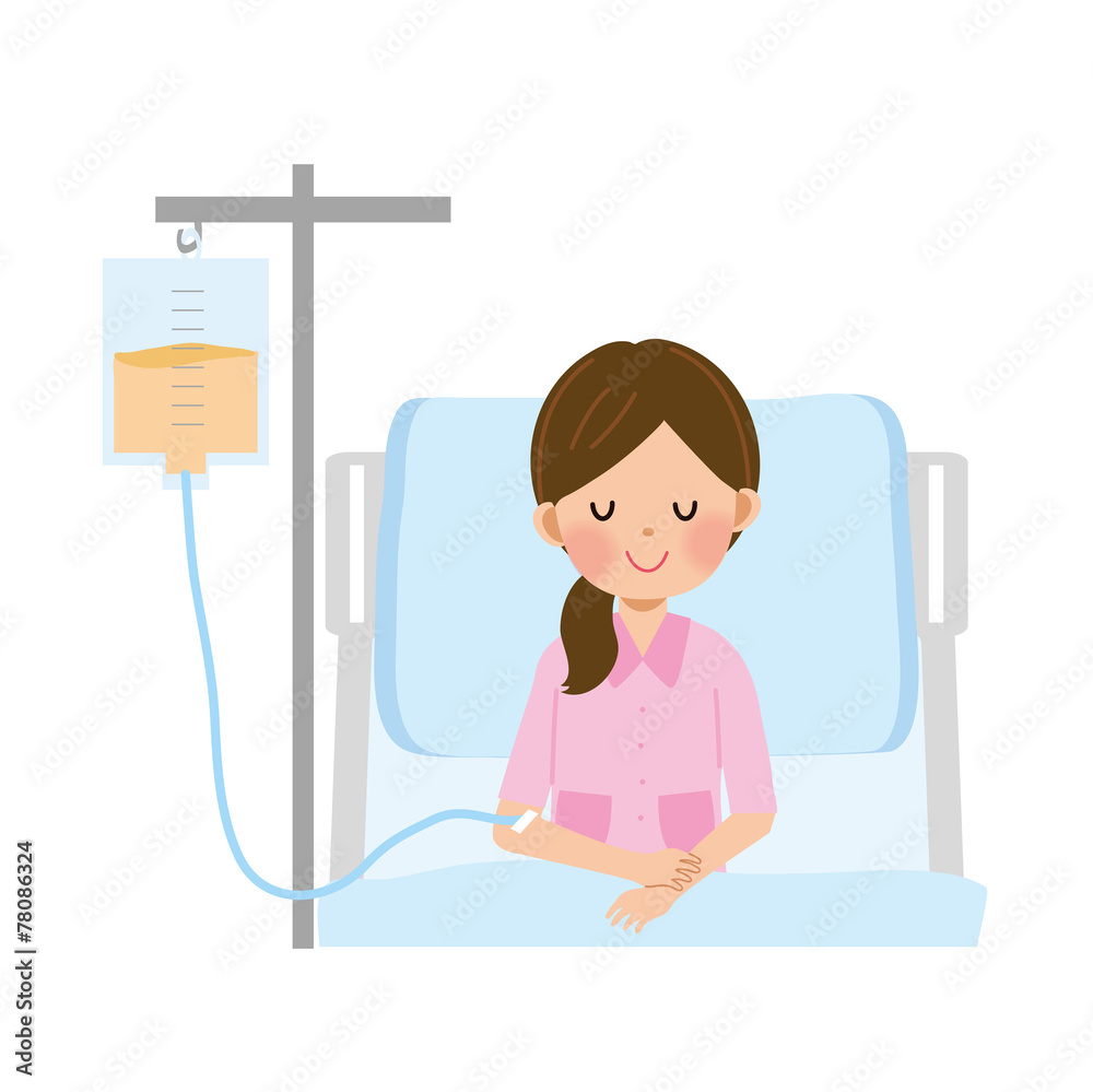入院女性点滴stock Vector Adobe Stock 入院女性点滴stock Vector Adobe Stock