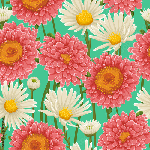 Fototapeta Naklejka Na Ścianę i Meble -  Floral seamless pattern
