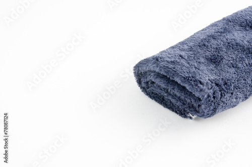 blue cloth on white background