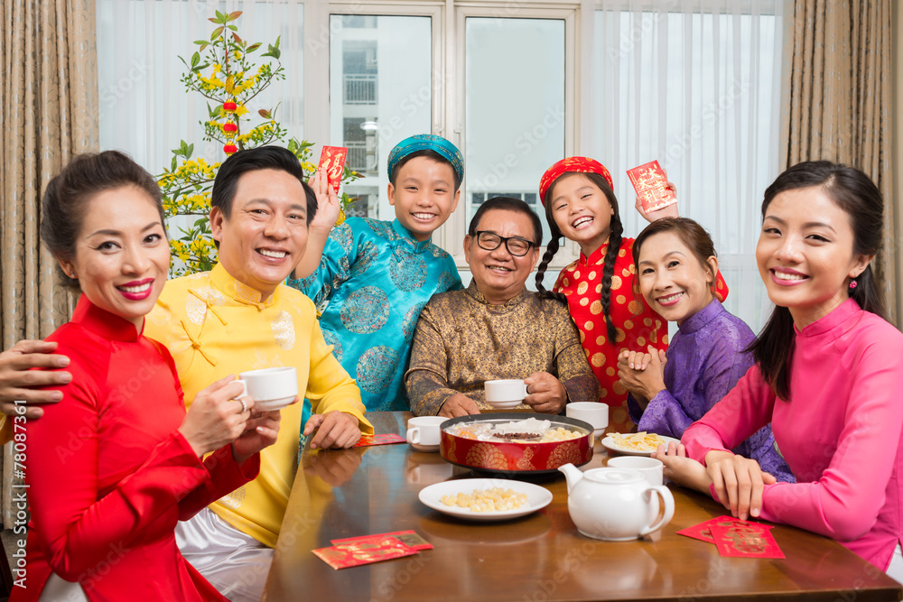 Happy big Vietnamese family Happy big Vietnamese family