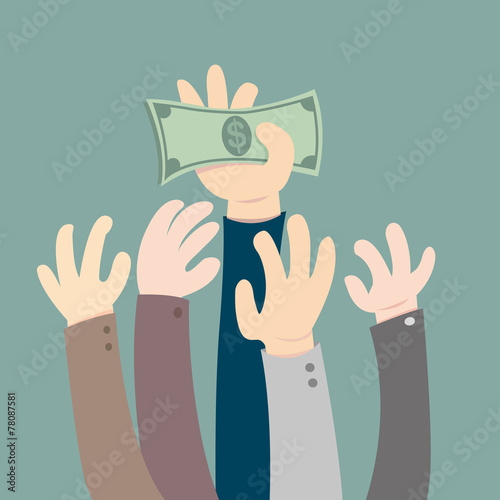 Hand holding dollar