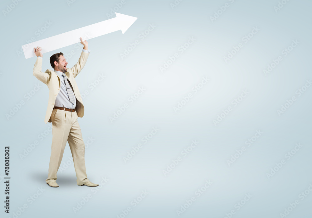 Businessman with arrow