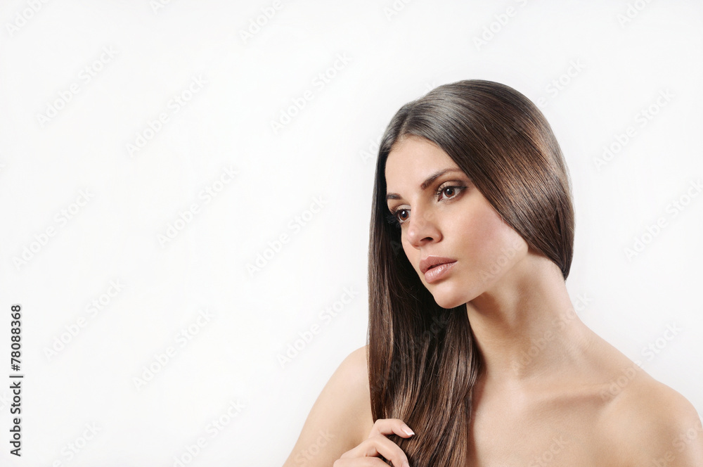 attractive beautiful woman with pure skin and strong healthy bri attractive beautiful woman with pure skin and strong healthy bri