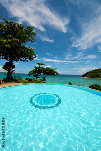 Infinity pool vacation on Boracay resort © chuck