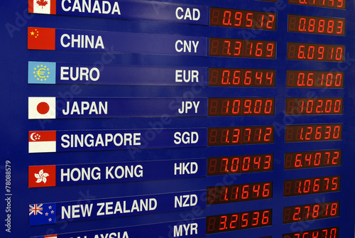 Currency exchange board