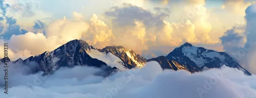Panel kuchenny z motywem alpine mountain landscape