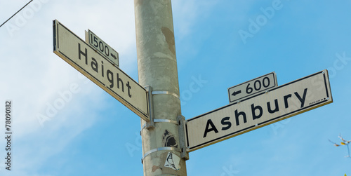 Photography Haight - Ashbury street sign in San Francisco