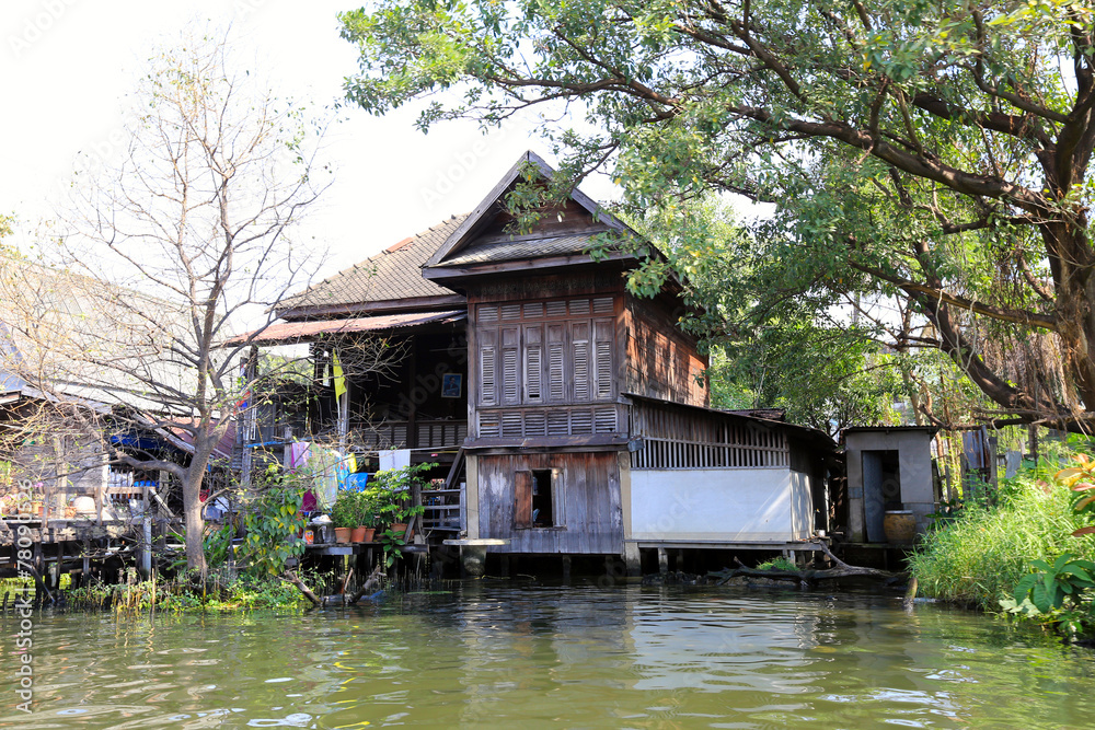 BANGKOK, THAILAND - December 15, 2014: boating on the Chao Phray BANGKOK, THAILAND - December 15, 2014: boating on the Chao Phray