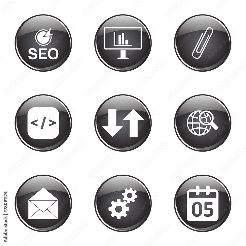 SEO Internet Sign Black Vector Button Icon Design Set 6 SEO Internet Sign Black Vector Button Icon Design Set 6