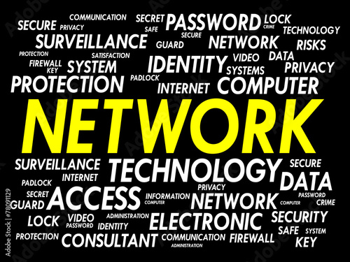 NETWORK word cloud, business concept