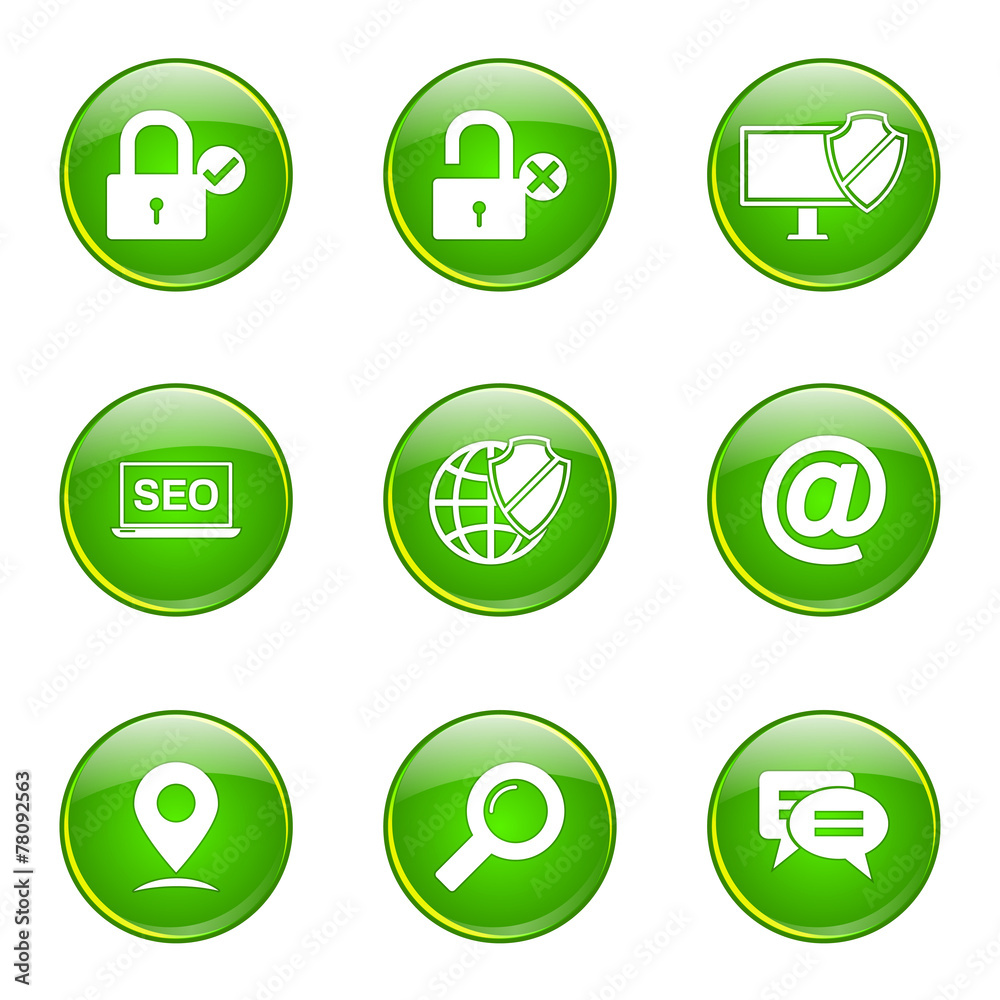 SEO Internet Sign Green Vector Button Icon Design Set 3 SEO Internet Sign Green Vector Button Icon Design Set 3