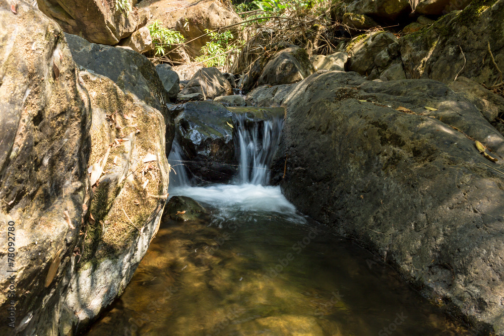 Small waterfall with natural light. Small waterfall with natural light.
