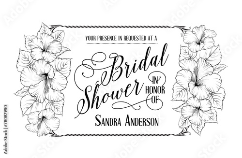 Bridal shower invitation card