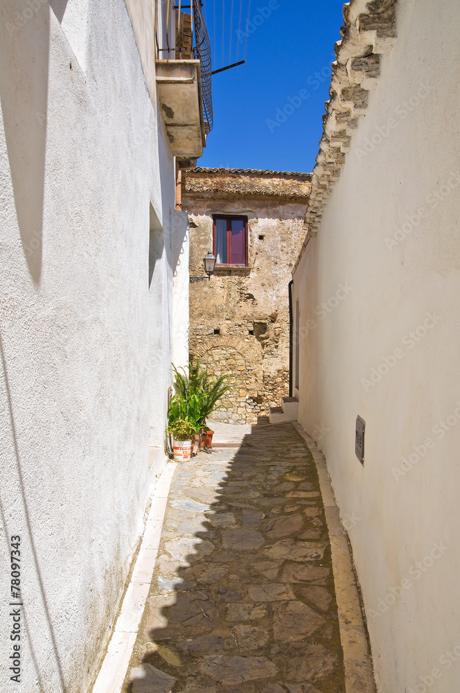 Fototapeta premium Alleyway. Rocca Imperiale. Calabria. Italy.