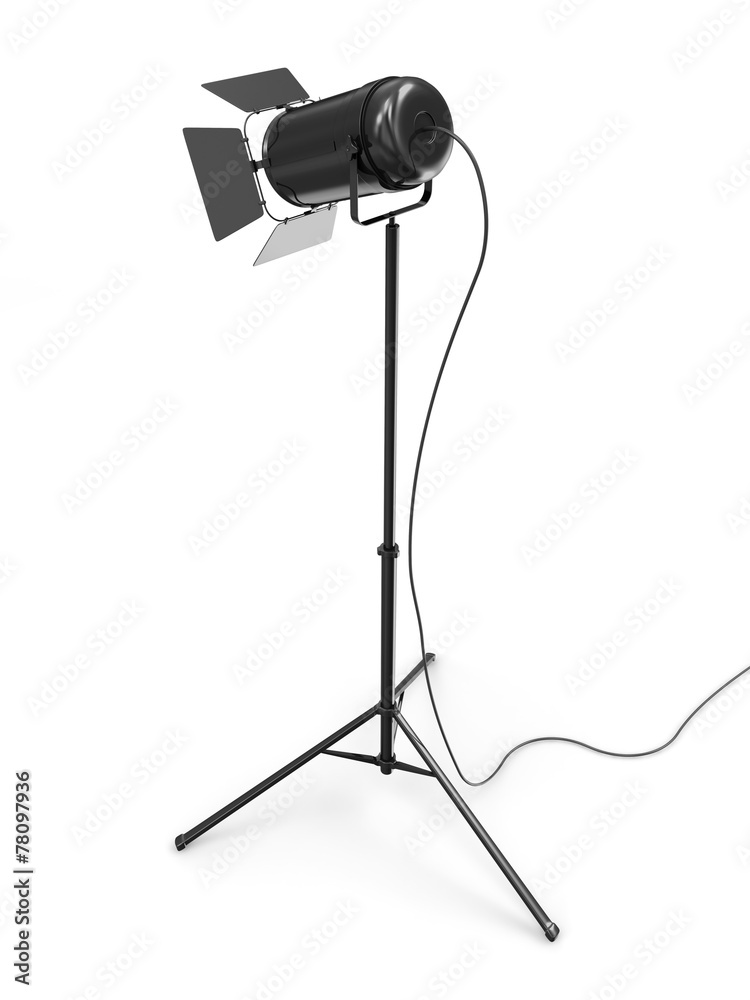 Modern Studio Spotlight isolated on white background Modern Studio Spotlight isolated on white background