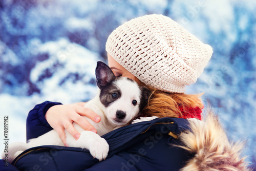 Woman in snow