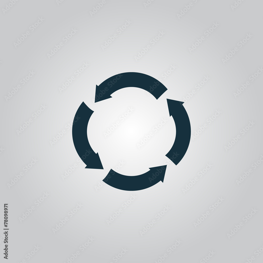 Recycle arrow on isolated background Recycle arrow on isolated background