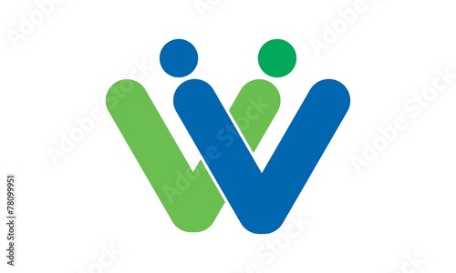 W Letter Logo (W People) photo