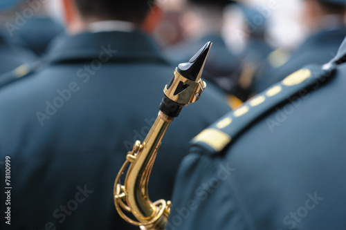 military orchestra saxophone.