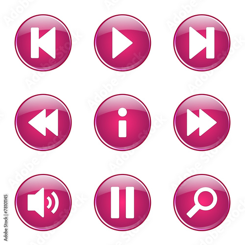 Multimedia Controller Pink Vector Button Icon Design Set Free Download Multimedia Controller Pink Vector Button Icon Design Set - GFXLoad
