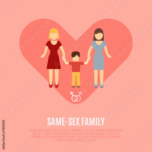 Non-traditional family icon