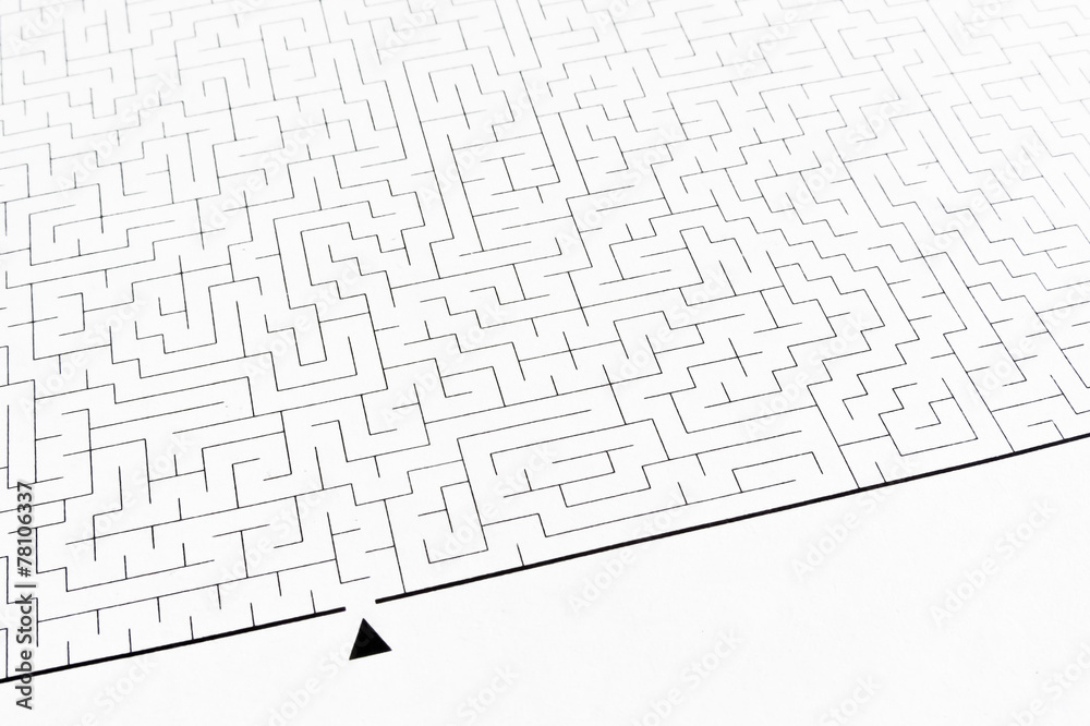 Labyrinth as problem solving (textured with rough paper) Labyrinth as problem solving (textured with rough paper)