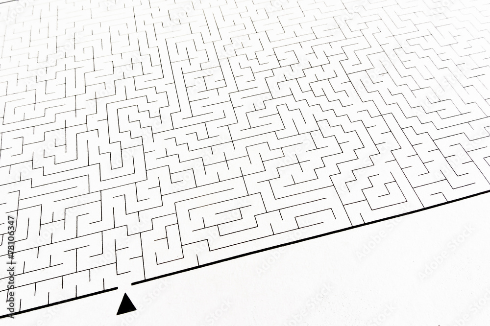 Labyrinth as problem solving (textured with rough paper) Labyrinth as problem solving (textured with rough paper)