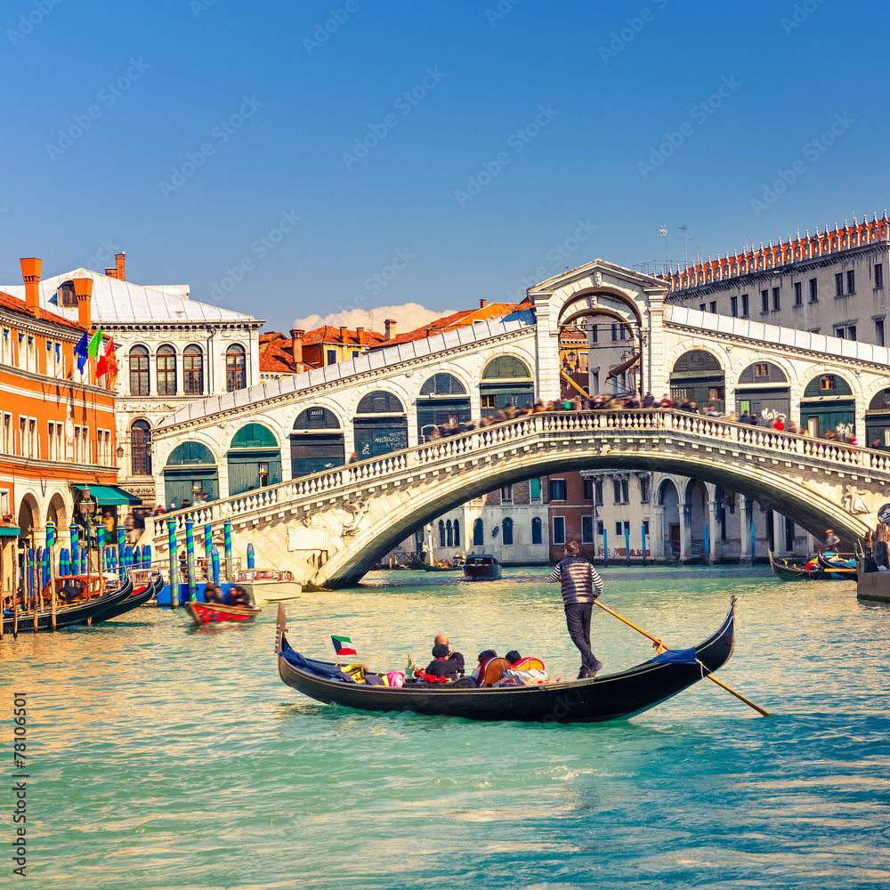 Naklejka premium Most Rialto w Wenecji