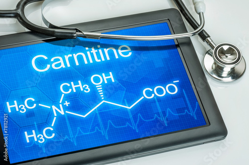Tablet with the chemical formula of carnitine